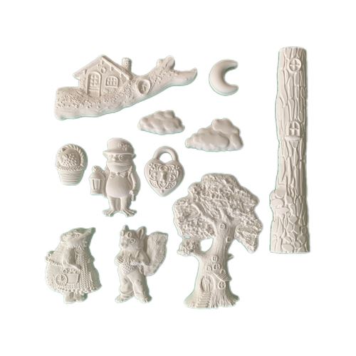 Kit gessetti Hidden grove soggetti del bosco