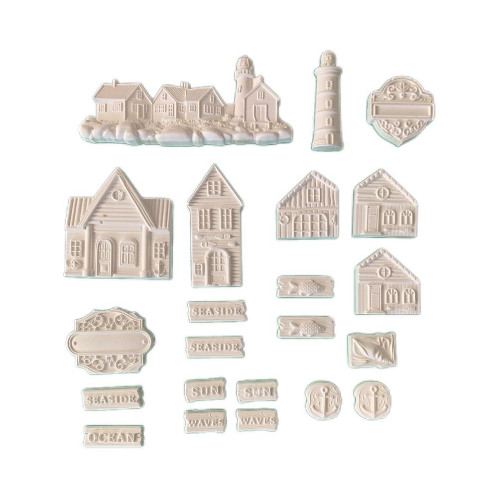 Kit gessetti case sul mare faro e taghette