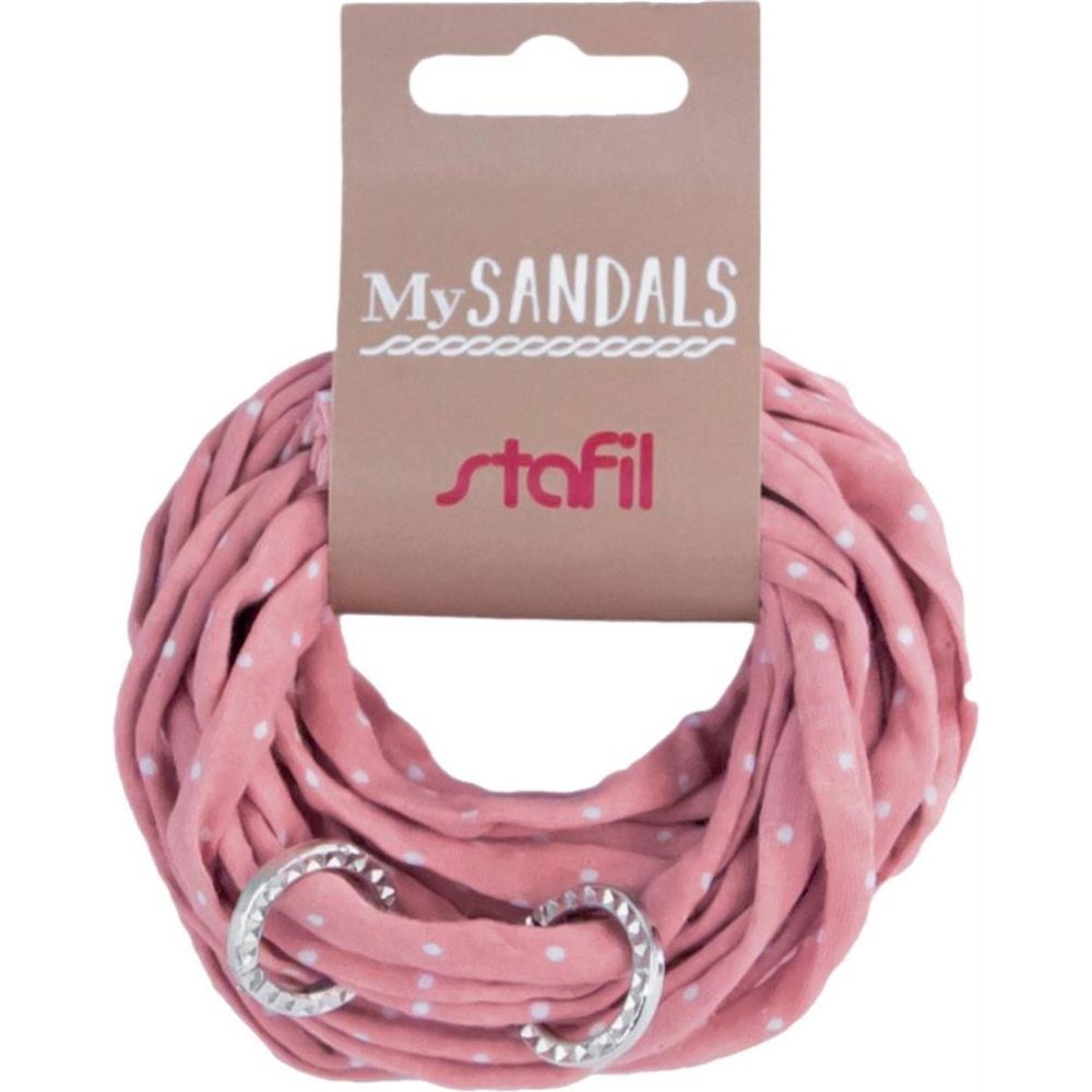 Lacci per Sandali Infradito Rosa Bianco Puntini