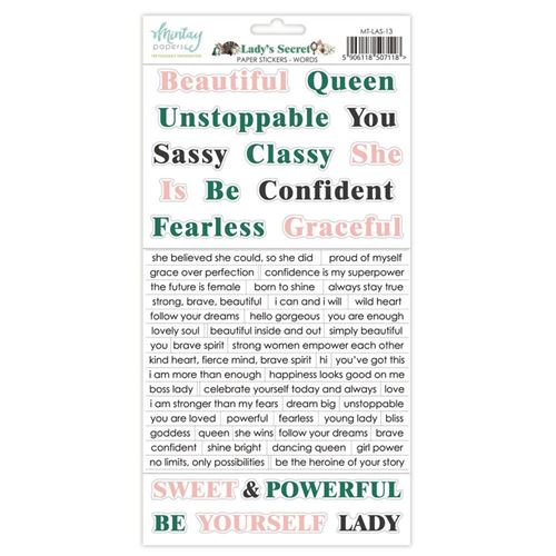 Lady's Secret Paper Stickers Words