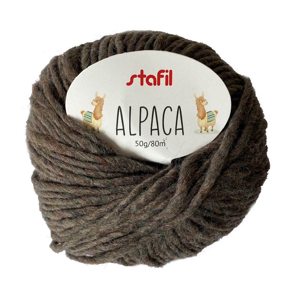 Lana Alpaca 50 gr Marrone Scuro Melange