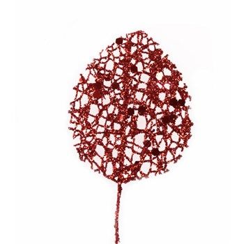 Leaves Glitter Red