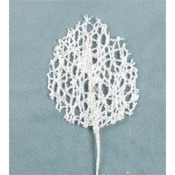 Leaves Glitter White