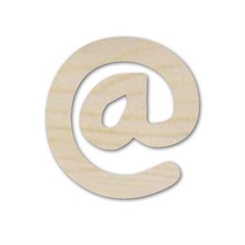 Lettera @ in legno decorabile