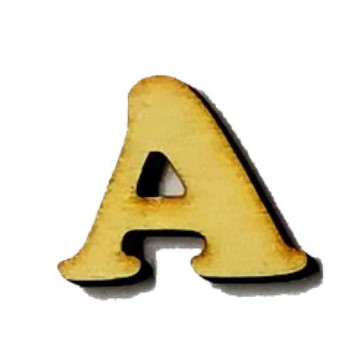 Lettera A in legno cm 2,5