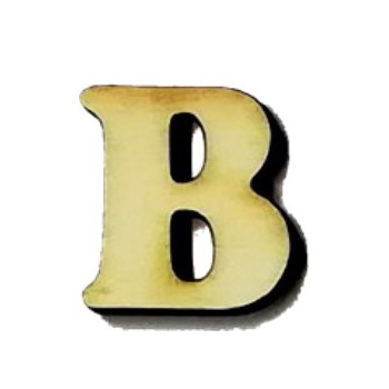 Lettera B in legno cm 2,5