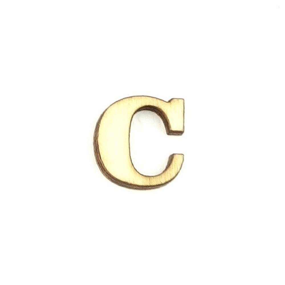Lettera C Clarendon in Legno 1,5 cm