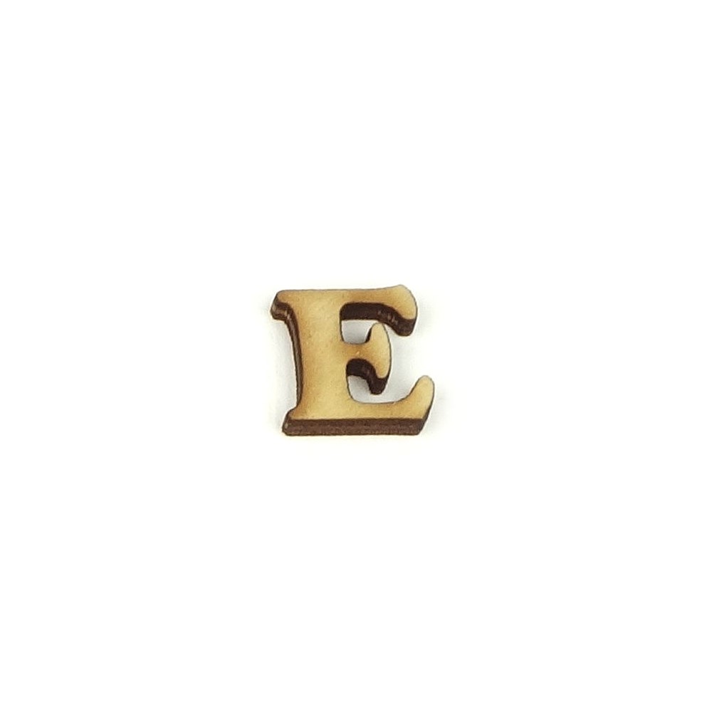 Lettera E in legno cm 1,5