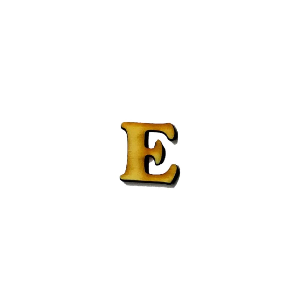 Lettera E in legno cm 2,5