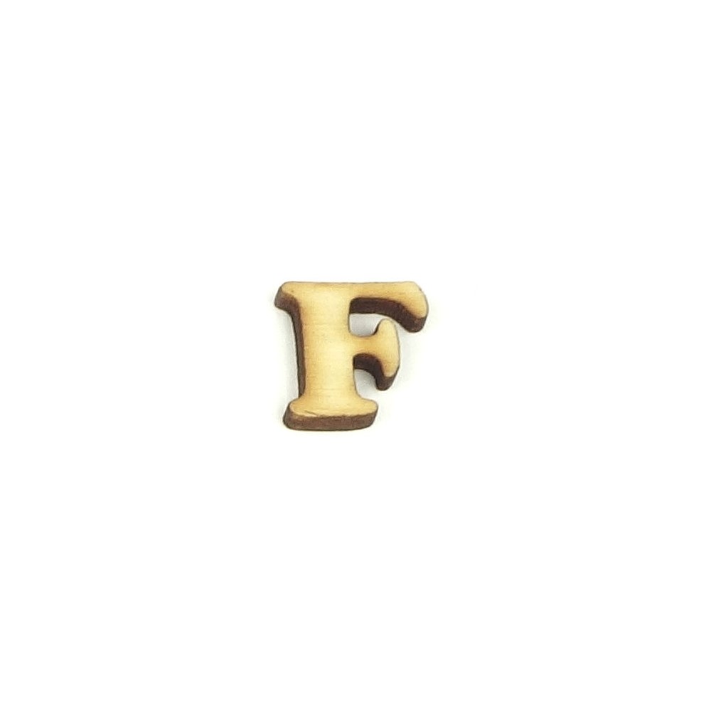 Lettera F in legno cm 1,5