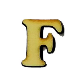 Lettera F in legno cm 2,5