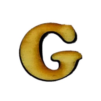 Lettera G in legno cm 2,5