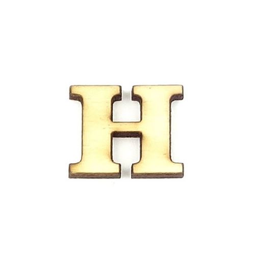 Lettera H Clarendon in Legno 1,5 cm