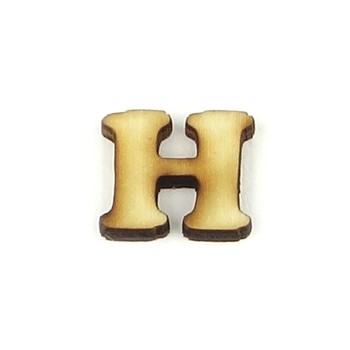 Lettera H in legno cm 1,5