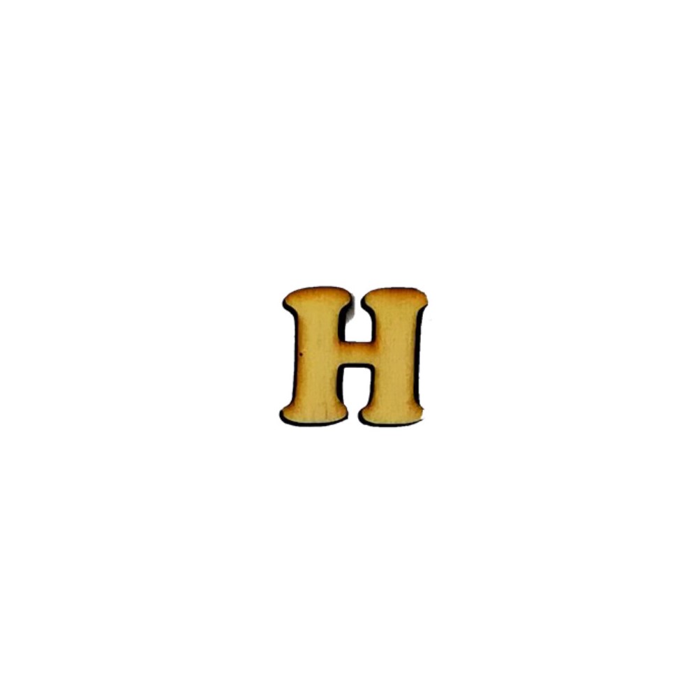Lettera H in legno cm 2,5