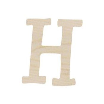 Lettera H in legno cm 6,5
