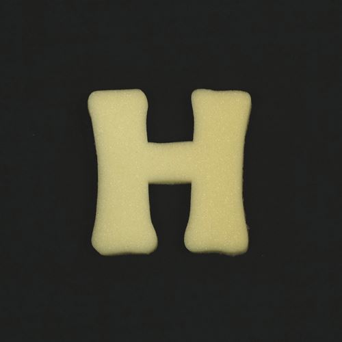 Lettera H in spugna cm 10 h
