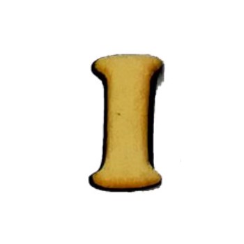 Lettera I in legno cm 2,5