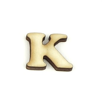 Lettera K in legno cm 1,5