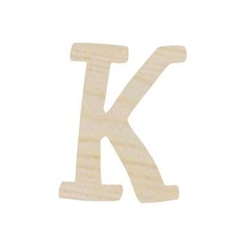 Lettera K in legno cm 6,5