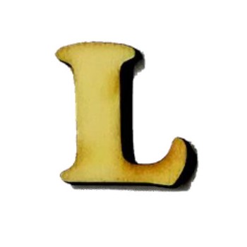 Lettera L in legno cm 2,5