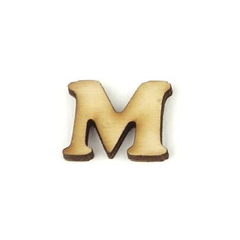 Lettera M in legno cm 1,5