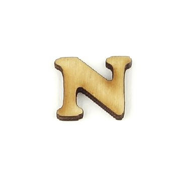 Lettera N in legno cm 1,5