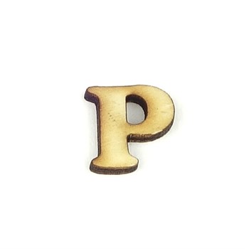 Lettera P in legno cm 1,5