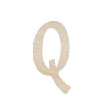 Lettera Q in legno 