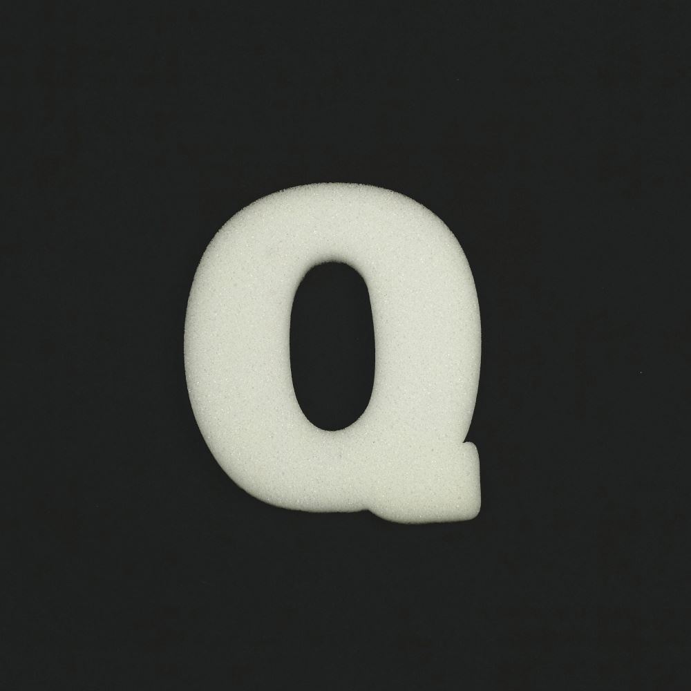 Lettera Q in spugna cm 10 h