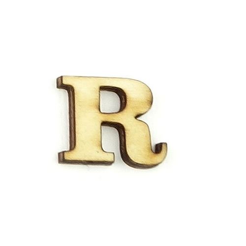 Lettera R Clarendon in Legno 1,5 cm