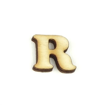 Lettera R in legno cm 1,5
