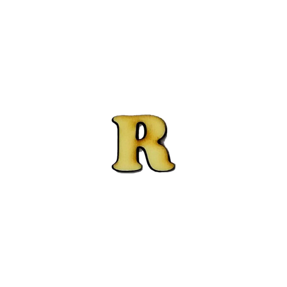 Lettera R in legno cm 2,5