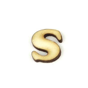 Lettera S in legno cm 1,5
