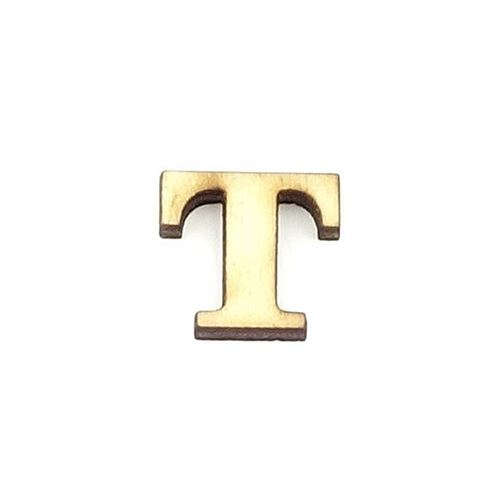 Lettera T Clarendon in Legno 1,5 cm