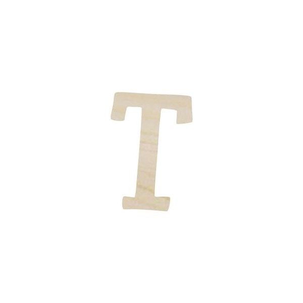 Lettera T in legno cm 6,5