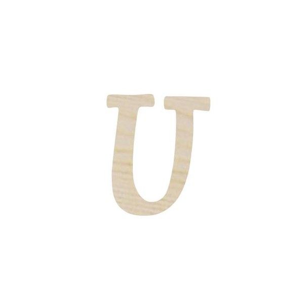 Lettera U in legno cm 6,5