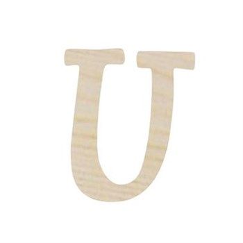Lettera U in legno cm 6,5