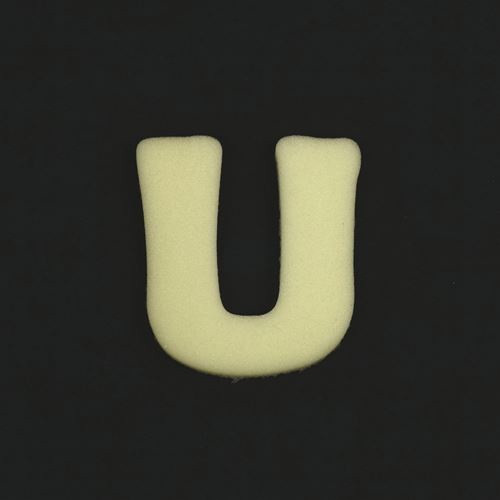 Lettera U in spugna cm 10 h
