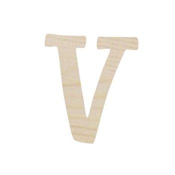 Lettera V in legno cm 6,5