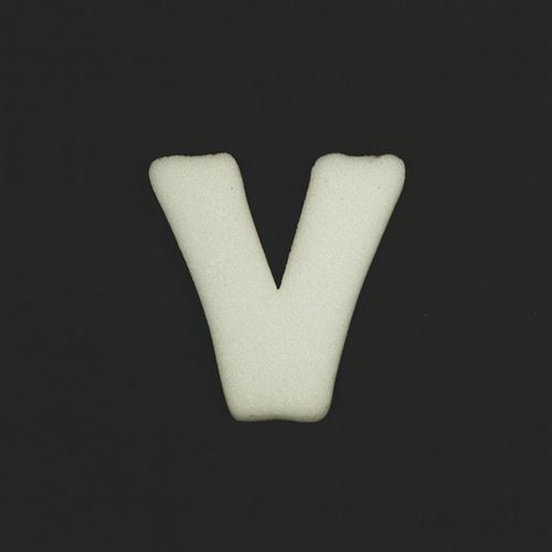 Lettera V in spugna cm 10 h