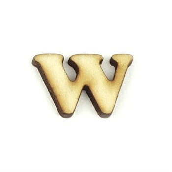 Lettera W in legno cm 1,5