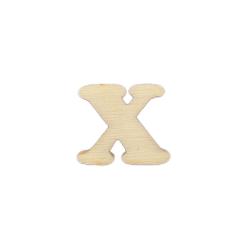 Lettera X in legno 2 cm