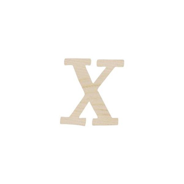 Lettera X in legno cm 6,5