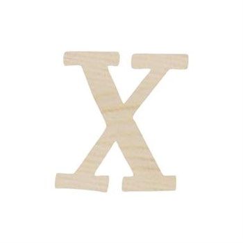 Lettera X in legno cm 6,5