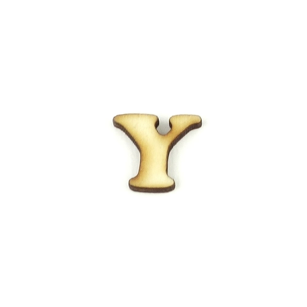 Lettera Y in legno cm 1,5