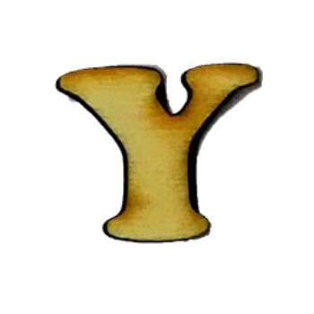 Lettera Y in legno cm 2,5