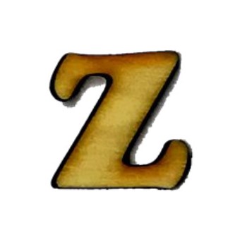 Lettera Z in legno cm 2,5