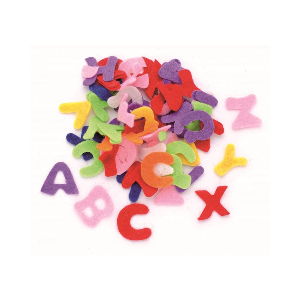 Lettere alfabeto in feltro colorate