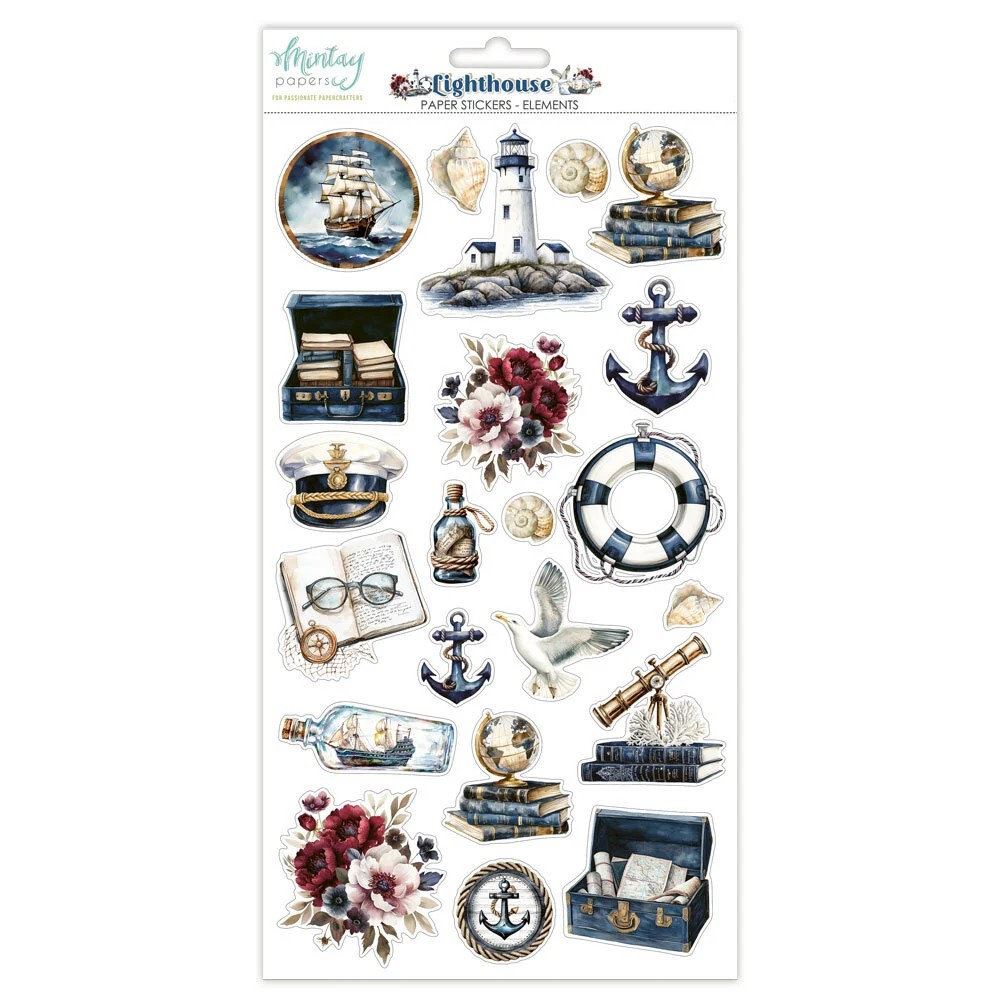 Lighthouse Paper Stickers Elements